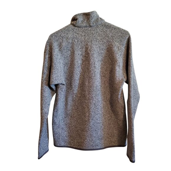 Patagonia Grey Burnout Quarter Zip Long Sleeve Collard Sweater Small Unisex - Picture 2 of 15